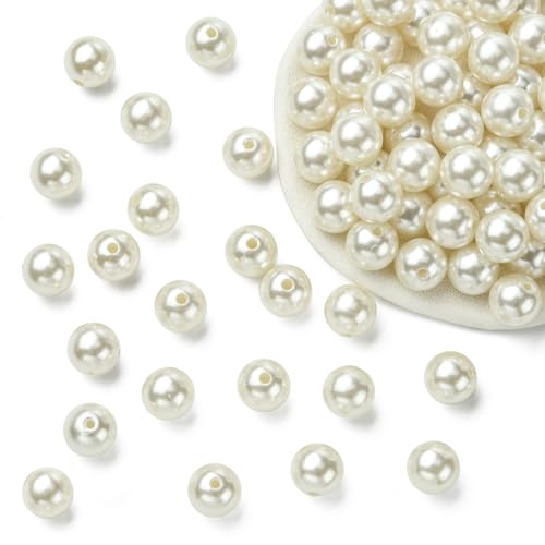 DanLingJewelry 200 Stück 16 mm Kunstperlen Acrylperlen cremeweiß runde Perlen Abstandshalter Perlen für DIY Handwerk Schmuckherstellung DanLingJewelry 200 Stück 16 mm Kunstperlen Acrylperlen cremeweiß runde Perlen Abstandshalter Perlen für DIY Handwerk Schmuckherstellung von DanLingJewelry