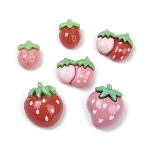 DanLingJewelry 200 Stück rosafarbene Erdbeerharz-Cabochons, niedliche Nachahmung von Lebensmitteln, Obst, flache Rückseite, Charms für DIY, Schmuck, Basteln, Scrapbooking DanLingJewelry 200 Stück rosafarbene Erdbeerharz-Cabochons, niedliche Nachahmung von Lebensmitteln, Obst, flache Rückseite, Charms für DIY, Schmuck, Basteln, Scrapbooking von DanLingJewelry