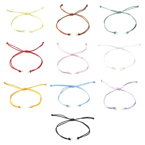 DanLingJewelry 40 Stück 10 Farben Nylon geflochtene verstellbare Gliederarmbänder halb fertig geflochtene Nylonfaden Armbänder für DIY Armbänder Herstellung DanLingJewelry 40 Stück 10 Farben Nylon geflochtene verstellbare Gliederarmbänder halb fertig geflochtene Nylonfaden Armbänder für DIY Armbänder Herstellung von DanLingJewelry