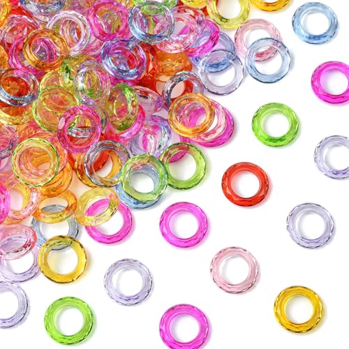 DanLingJewelry 700 Stück gemischte Farben 20 mm Acryl O-Ring transparent europäisch ohne Loch Perlenringe für Schmuckherstellung Bastelbedarf DanLingJewelry 700 Stück gemischte Farben 20 mm Acryl O-Ring transparent europäisch ohne Loch Perlenringe für Schmuckherstellung Bastelbedarf von DanLingJewelry