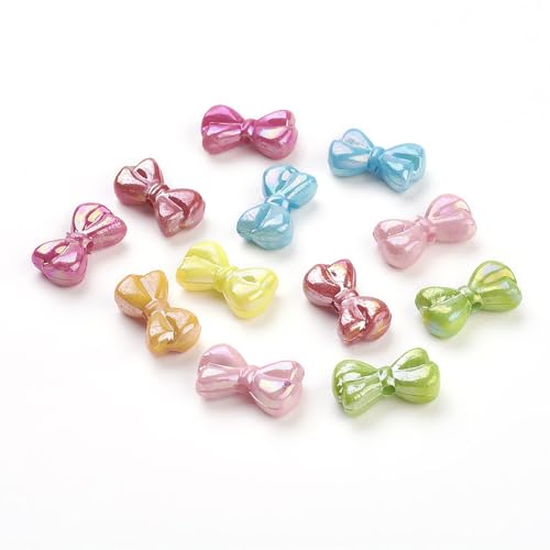 DanLingJewelry Ca. 700 Stück zufällige Mini-Acrylperlen in Schleifenform, Abstandshalter für selbstgemachte Halsketten, Armbänder, Schmuckherstellung von DanLingJewelry