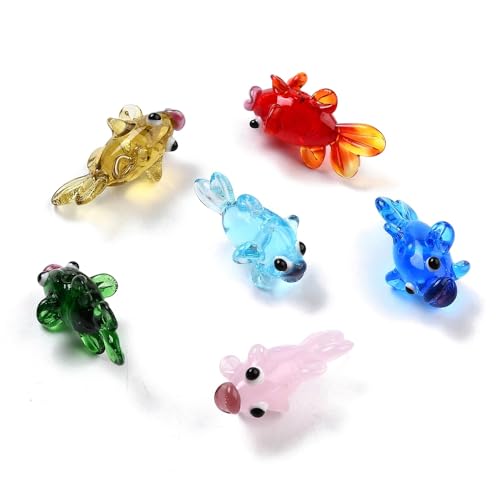 DanLingJewelry Glasperlen, zufällige Fische, handgefertigt, niedlich, Abstandshalter, Tiere, Perlen für DIY-Armbänder, Halsketten, Schmuckherstellung, 5 Stück DanLingJewelry Glasperlen, zufällige Fische, handgefertigt, niedlich, Abstandshalter, Tiere, Perlen für DIY-Armbänder, Halsketten, Schmuckherstellung, 5 Stück von DanLingJewelry