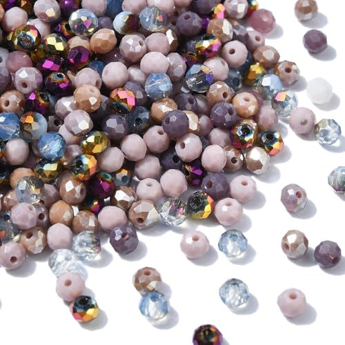 DanLingJewelry Glasperlen-Set, violett, 4 mm, 500 Stück, violett, facettiert, Rondelle, Abstandshalter, Großpackung für Armbänder, Schmuckherstellung DanLingJewelry Glasperlen-Set, violett, 4 mm, 500 Stück, violett, facettiert, Rondelle, Abstandshalter, Großpackung für Armbänder, Schmuckherstellung von DanLingJewelry