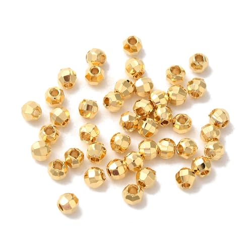 DanLingJewelry Metallperlen, 2 mm, facettierte, runde Discokugel-Perlen für Schmuckherstellung, Armband, Ringe, ca. 200 Stück DanLingJewelry Metallperlen, 2 mm, facettierte, runde Discokugel-Perlen für Schmuckherstellung, Armband, Ringe, ca. 200 Stück von DanLingJewelry
