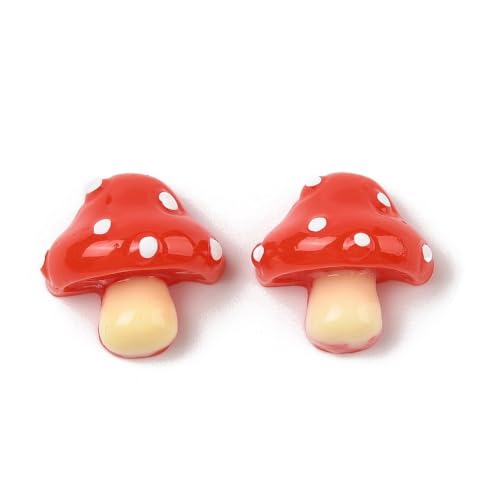 DanLingJewelry Niedliche Mini-Cabochons aus Kunstharz, rot, Pilz, dekorativ, kreativ, flache Rückseite, für Bastelarbeiten, Scrapbooking, Verzierungen, Bastelbedarf, 200 Stück, Nicht-Edelmetall DanLingJewelry Niedliche Mini-Cabochons aus Kunstharz, rot, Pilz, dekorativ, kreativ, flache Rückseite, für Bastelarbeiten, Scrapbooking, Verzierungen, Bastelbedarf, 200 Stück, Nicht-Edelmetall von DanLingJewelry