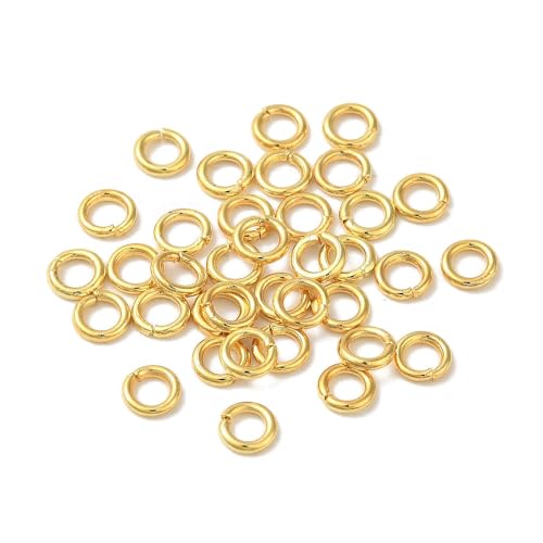 DanLingJewelry Offene Biegeringe aus Edelstahl, rund, 4 mm Durchmesser, goldfarben, ca. 1000 Stück DanLingJewelry Offene Biegeringe aus Edelstahl, rund, 4 mm Durchmesser, goldfarben, ca. 1000 Stück von DanLingJewelry