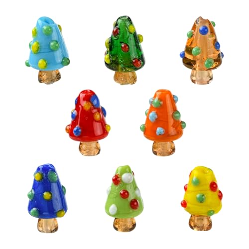 DanLingJewelry Pilz-Glasperlen in 8 Farben, handgefertigt, holprige Lampwork-Pilz-Abstandshalter für Schmuck, Halsketten, Armbänder, 40 Stück DanLingJewelry Pilz-Glasperlen in 8 Farben, handgefertigt, holprige Lampwork-Pilz-Abstandshalter für Schmuck, Halsketten, Armbänder, 40 Stück von DanLingJewelry