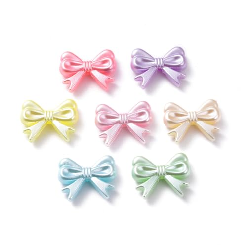 DanLingJewelry Ungefähre 900 Stück zufällige bunte Acryl-Schleifenperlen Imitationsperlen für DIY-Schmuck, Armbänder, Halsketten von DanLingJewelry