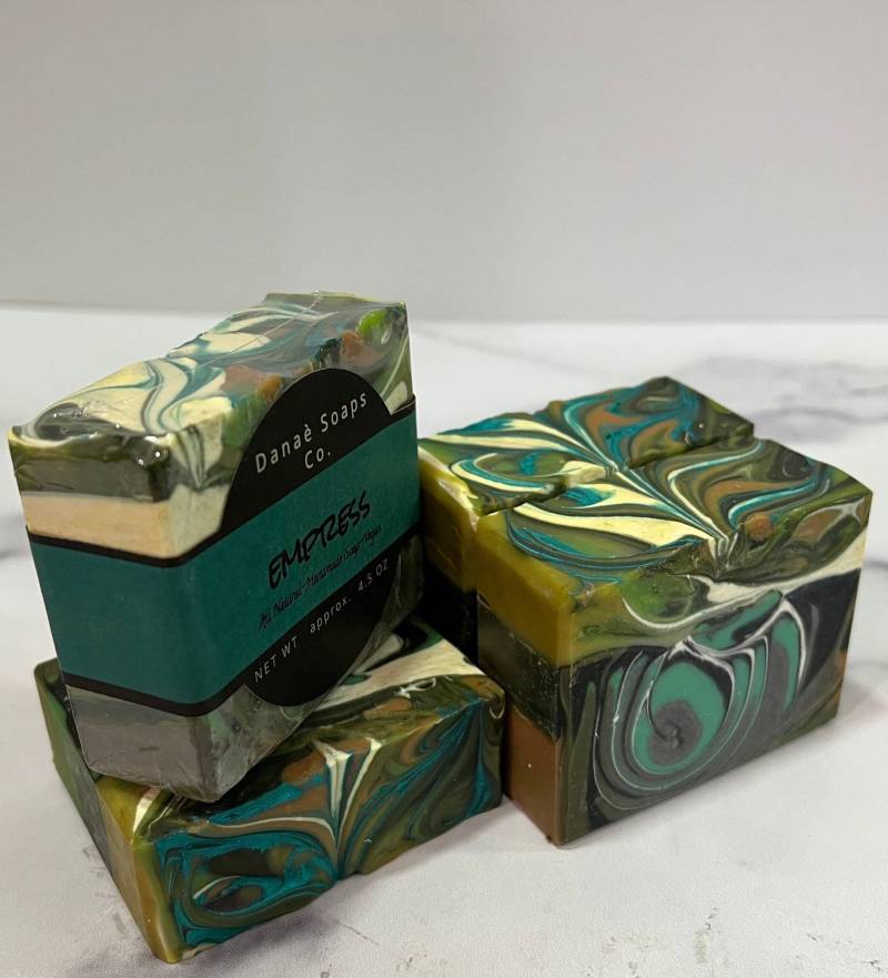 Türkisgrünes Feuchtigkeitsspendendes Seifenstück, Grünes Feuchtigkeitsspendend von DanaeSoapsCo