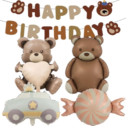 5 Stück Happy Birthday Ballon Bär, XXL Luftballon Tiere Ballons Bär, Bär Ballondekoration, Luftballons Folienballon Geburtstag Bären, geburtstag Deko, Waldtiere Deko Geburtstag 5 Stück Happy Birthday Ballon Bär, XXL Luftballon Tiere Ballons Bär, Bär Ballondekoration, Luftballons Folienballon Geburtstag Bären, geburtstag Deko, Waldtiere Deko Geburtstag von Danbghyuo