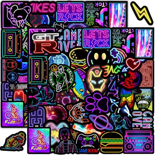 Neon Aufkleber 100 Stück,Neon Graffiti Aufkleber Set,Wasserfeste Vinyl Aufkleber,Decals Coole Graffiti Sticker,für Laptop Scrapbook Journal Koffer Motorrad Skateboard Fahrrad Computer Neon Aufkleber 100 Stück,Neon Graffiti Aufkleber Set,Wasserfeste Vinyl Aufkleber,Decals Coole Graffiti Sticker,für Laptop Scrapbook Journal Koffer Motorrad Skateboard Fahrrad Computer von Danbghyuo