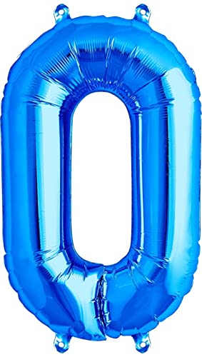 Dancing Queen Luftballon Zahlen Ballon XXL als Folienballon 0 sowie Geburtstagszahl 0 oder Folienballon Zahl tolle Number Balloons für Ballon Dekoration blau als Luftballons Ziffern XXL 100cm groß von Dancing Queen