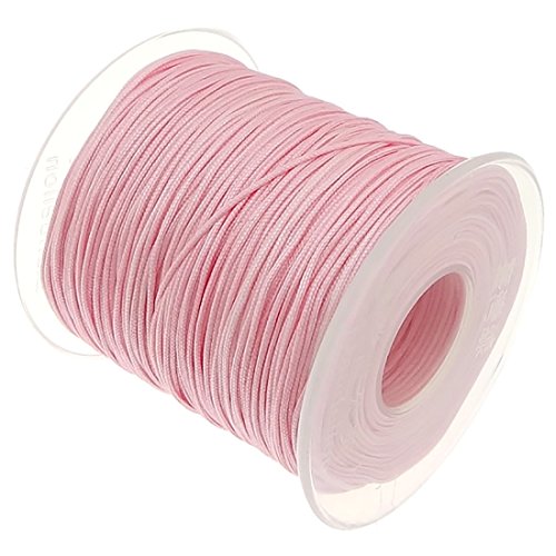 My-Bead 90m Nylonband Kordel 1mm rosa wasserfest Nylonschnur Top Qualität Schmuckherstellung basteln DIY von My-Bead