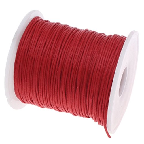My-Bead Wachsschnur Baumwollschnur gewachst 90m x 1mm rot Schmuck Handwerk Makramee Perlenschnur Knoten basteln DIY My-Bead Wachsschnur Baumwollschnur gewachst 90m x 1mm rot Schmuck Handwerk Makramee Perlenschnur Knoten basteln DIY von My-Bead