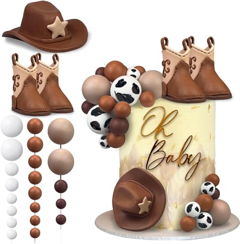 Dinosaurier-Kuchendekoration mit Dinosaurier-Eiern, Blättern, Bäumen, Kuchendekorationen für Geburtstag, Dinosaurier-Thema, Dschungel-Safari, wilde Tiere, Kinderparty-Dekorationen (Cowboy 3) von Danduolai