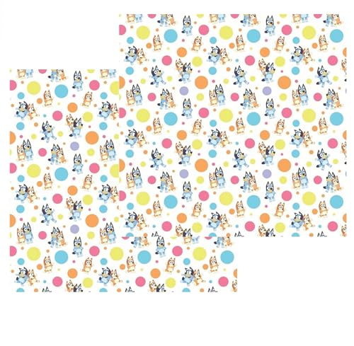 Bluey Geschenkpapier, 2 Rollen à 2 m, Blau, Geburtstagsgeschenkpapier, 4 m Gesamtpaket Bluey Geschenkpapier, 2 Rollen à 2 m, Blau, Geburtstagsgeschenkpapier, 4 m Gesamtpaket von Danilo Promotions LTD