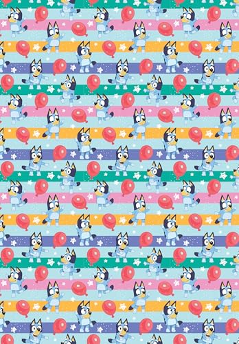 Bluey Geschenkpapier, 4 m Rolle, Blau, Geburtstagsgeschenkfolie Bluey Geschenkpapier, 4 m Rolle, Blau, Geburtstagsgeschenkfolie von Danilo Promotions LTD