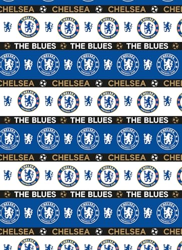 Chelsea FC Geschenkpapier, Fußballrolle, 3 m Chelsea FC Geschenkpapier, Fußballrolle, 3 m von Danilo Promotions LTD