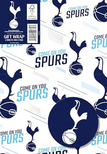 DANILO PROMOTIONS LIMITED Tottenham Hotspur FC Geschenkpapier, 2 Bögen, 2 Etiketten, Fußball-Geschenkpapier DANILO PROMOTIONS LIMITED Tottenham Hotspur FC Geschenkpapier, 2 Bögen, 2 Etiketten, Fußball-Geschenkpapier von Danilo Promotions LTD