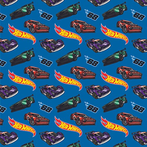Danilo Promotions LTD Hot Wheels Geschenkpapier, Hot Wheels 2 Blatt 2 Tag Geschenkpapier, Geburtstag Geschenkpapier von Danilo Promotions LTD