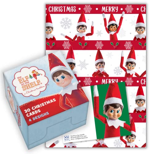 Danilo Promotions LTD Offizielle Elf on the Shelf Weihnachtskarten, 30 Stück mit 4 Elfen-Designs und 4 Bögen und 4 Geschenkanhängern für Weihnachts-Geschenkpapier, Elfe im Regal, Weihnachtsbündel, Danilo Promotions LTD Offizielle Elf on the Shelf Weihnachtskarten, 30 Stück mit 4 Elfen-Designs und 4 Bögen und 4 Geschenkanhängern für Weihnachts-Geschenkpapier, Elfe im Regal, Weihnachtsbündel, von Danilo Promotions LTD