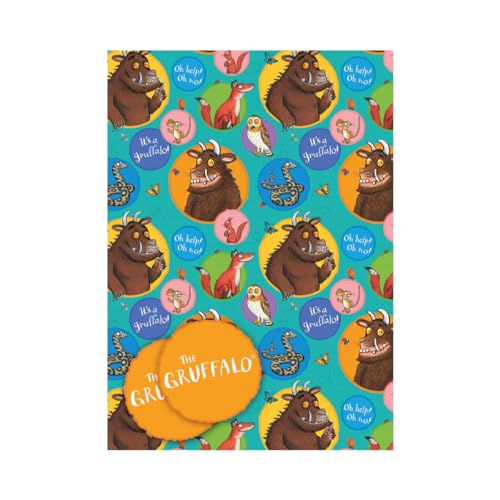 The Grüffelo Geschenkpapier - Zwei Bögen, Zwei Etiketten, Offiziell Lizenziertes Geschenkpapier, Recycelbar, 70 x 50 cm, Mehrfarbig The Grüffelo Geschenkpapier - Zwei Bögen, Zwei Etiketten, Offiziell Lizenziertes Geschenkpapier, Recycelbar, 70 x 50 cm, Mehrfarbig von Danilo Promotions LTD
