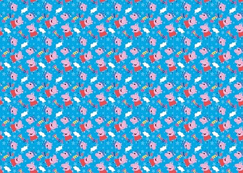 Geschenkpapier mit Aufschrift "Peppa Wutz", 2 Bögen, 2 Geschenkanhänger, Geburtstagsgeschenkpapier von Danilo Promotions LTD