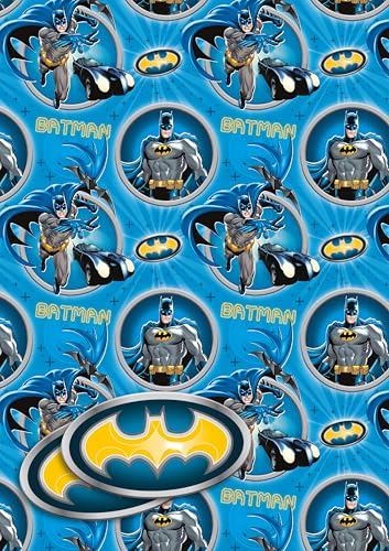 Geschenkpapier mit Batman-Motiv, 2 Bögen, 2 Etiketten, Geburtstags-Superhelden-Geschenkpapier Geschenkpapier mit Batman-Motiv, 2 Bögen, 2 Etiketten, Geburtstags-Superhelden-Geschenkpapier von Danilo Promotions LTD