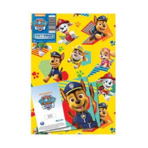 Paw Patrol Geschenkpapier, 10 Blatt, 10 Etiketten, Blattgröße: 70 x 50 cm, offizielles Produkt, verantwortungsvoll bezogen Paw Patrol Geschenkpapier, 10 Blatt, 10 Etiketten, Blattgröße: 70 x 50 cm, offizielles Produkt, verantwortungsvoll bezogen von Danilo Promotions LTD
