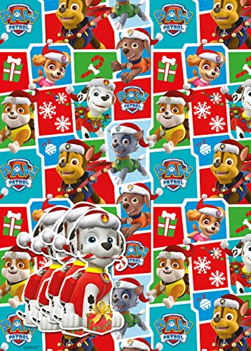 Paw Patrol Weihnachts-Geschenkpapier, 4 Blatt Anhänger für Geschenkpapier, 4 Bögen Geschenkpapier Paw Patrol Weihnachts-Geschenkpapier, 4 Blatt Anhänger für Geschenkpapier, 4 Bögen Geschenkpapier von Danilo Promotions LTD