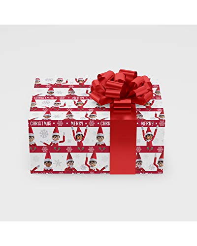 Weihnachts-Geschenkpapier, Motiv: Elf On The Shelf, 4 Bögen und 4 Anhänger Weihnachts-Geschenkpapier, Motiv: Elf On The Shelf, 4 Bögen und 4 Anhänger von Danilo Promotions LTD
