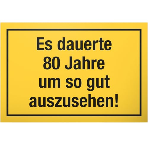 DankeDir! 80 Jahre - gutes Aussehen Schild - Geschenk 80. Geburtstag Geschenkidee Geburtstagsgeschenk Achtzigsten Geburtstagsdeko Partydeko Party Zubehör Geburtstagskarte von DankeDir!