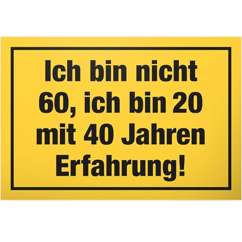 DankeDir! Ich bin nicht 60 Jahre Schild - Geschenk 60. Geburtstag Geschenkidee Geburtstagsgeschenk Sechzigsten Geburtstagsdeko Partydeko Party Zubehör Geburtstagskarte von DankeDir!