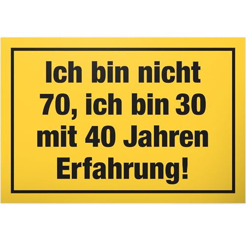 DankeDir! Ich bin nicht 70 Jahre Schild - Geschenk 70. Geburtstag Geschenkidee Geburtstagsgeschenk Siebzigsten Geburtstagsdeko Partydeko Party Zubehör Geburtstagskarte von DankeDir!