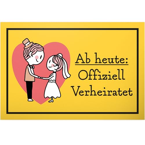 DankeDir! Offiziell Verheiratet - Schild 30 x 20 cm - Hochzeitsgeschenk Geschenk Hochzeitskarte Brautpaar Deko Idee Hochzeit - Requisiten Accessoires Fotobox JGA Partydeko Hochzeitsdeko DankeDir! Offiziell Verheiratet - Schild 30 x 20 cm - Hochzeitsgeschenk Geschenk Hochzeitskarte Brautpaar Deko Idee Hochzeit - Requisiten Accessoires Fotobox JGA Partydeko Hochzeitsdeko von DankeDir!