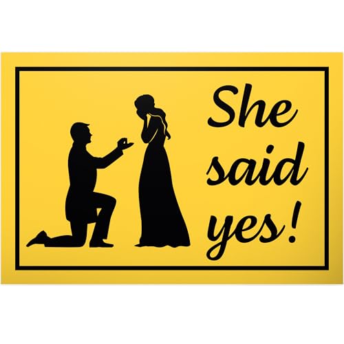 DankeDir! She Said Yes - Schild 30 x 20 cm - Hochzeitskarte Hochzeit Brautpaar Hochzeitsgeschenk Geschenk Deko Idee Verlobung - Hochzeitsdeko Requisiten JGA Fotobox Partydeko DankeDir! She Said Yes - Schild 30 x 20 cm - Hochzeitskarte Hochzeit Brautpaar Hochzeitsgeschenk Geschenk Deko Idee Verlobung - Hochzeitsdeko Requisiten JGA Fotobox Partydeko von DankeDir!
