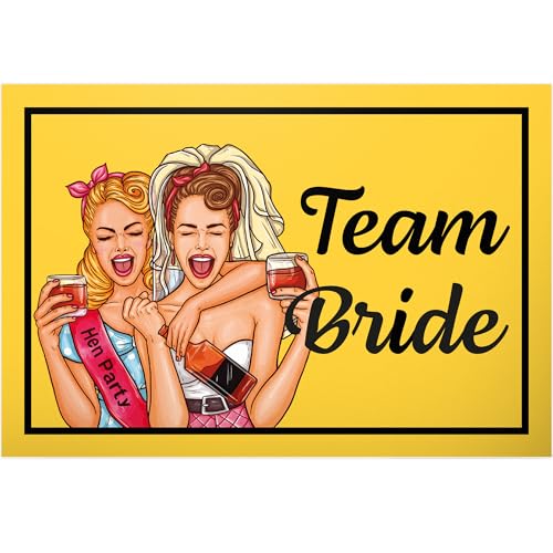 DankeDir! Team Bride - 30 x 20 cm Schild - Hochzeit Geschenk Braut Junggesellinnenabschied Hochzeitskarte Hochzeitsgeschenk Deko Idee - Partydeko Hochzeitsdeko JGA Fotobox DankeDir! Team Bride - 30 x 20 cm Schild - Hochzeit Geschenk Braut Junggesellinnenabschied Hochzeitskarte Hochzeitsgeschenk Deko Idee - Partydeko Hochzeitsdeko JGA Fotobox von DankeDir!