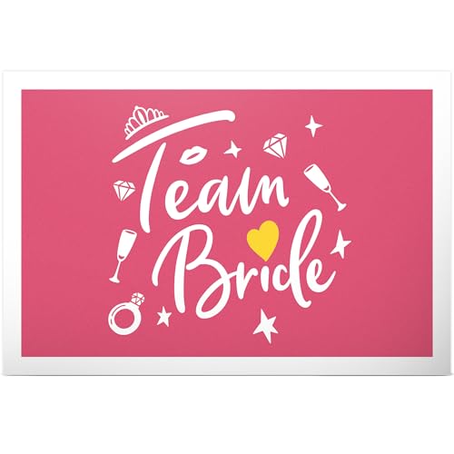DankeDir! Team Bride JGA - Schild 30 x 20 cm - Braut Junggesellinnenabschied Hochzeit Geschenk Deko Party - Accessoires JGA Requisiten Fotobox Partydeko Hochzeitsdeko von DankeDir!