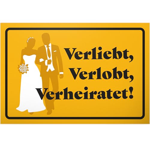 DankeDir! Verliebt Verlobt Verheiratet - 30 x 20 cm Schild - Fotobox Partydeko Hochzeitsdeko - Hochzeitskarte Hochzeitsgeschenk Brautpaar Geschenk Deko Hochzeit DankeDir! Verliebt Verlobt Verheiratet - 30 x 20 cm Schild - Fotobox Partydeko Hochzeitsdeko - Hochzeitskarte Hochzeitsgeschenk Brautpaar Geschenk Deko Hochzeit von DankeDir!