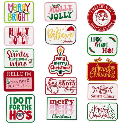 15 Stück Aufnäher Der Weihnachtsserie, Süßer Glitzer, Weihnachtsmann, Weihnachtsbaum, Zum Aufnähen Und Aufbügeln, Reparatur, Bestickte Applikation, Urlaub, Diy, Basteldekor 15 Stück Aufnäher Der Weihnachtsserie, Süßer Glitzer, Weihnachtsmann, Weihnachtsbaum, Zum Aufnähen Und Aufbügeln, Reparatur, Bestickte Applikation, Urlaub, Diy, Basteldekor von Danlai