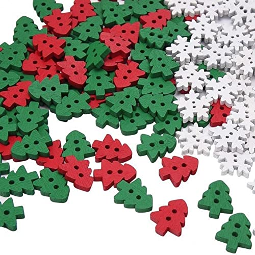Danlai 100pcs Holz Weihnachtsbaum Schneeflocken Knöpfe Für DIY Winter Crafts Weihnachts -Scrapbooking -Verzierungen Rotgrün Weiß Gemischt Danlai 100pcs Holz Weihnachtsbaum Schneeflocken Knöpfe Für DIY Winter Crafts Weihnachts -Scrapbooking -Verzierungen Rotgrün Weiß Gemischt von Danlai