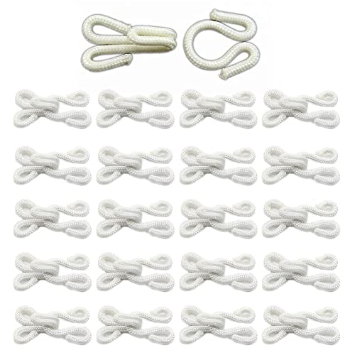 Danlai 20 Sets Weißer Stoff Bedeckt Haken Auge Verschluss Befestigungselemente Schwarze Nähen Auf Mantelbefestigungen Danlai 20 Sets Weißer Stoff Bedeckt Haken Auge Verschluss Befestigungselemente Schwarze Nähen Auf Mantelbefestigungen von Danlai