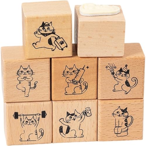 Danlai Niedlicher Katzen-holzstempel, Einzelne Katze, Tagebuch-Stempel, Fotoalbum, DIY-dekorationsstempel, Verschiedene Stempel, Holzstempel Für Sammelalben Danlai Niedlicher Katzen-holzstempel, Einzelne Katze, Tagebuch-Stempel, Fotoalbum, DIY-dekorationsstempel, Verschiedene Stempel, Holzstempel Für Sammelalben von Danlai