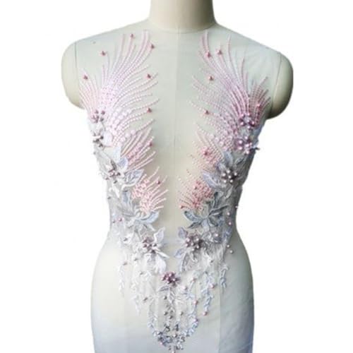 Nähen Sie Patch Flower Quastel Perlen Strasssticked Kleid Applique Vintage Spitze Applikationen Kleidungsverzierungen von Danlai