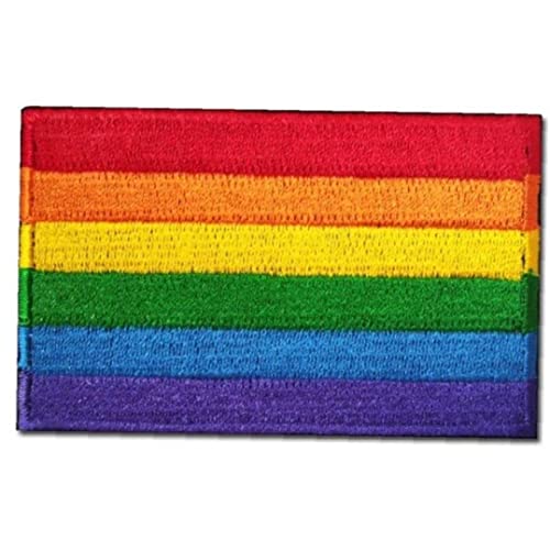 Regenbogenflagge Bestickter Patch Pride Gay Lgbt Applikation Für Kleiderhut Militärmblem Haken Und Schleife von Danlai
