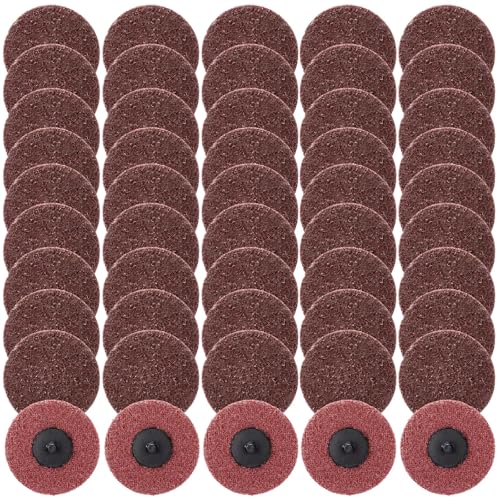 Dansib 50 Stück 7,6 cm Schleifscheiben, Schnellwechsel-Schleifscheiben, Nylon, Oberflächenbehandlung, Schleifscheiben für Winkelschleifer, Lager- und Rostentfernung, Schleifen, Entgraten (rot) von Dansib