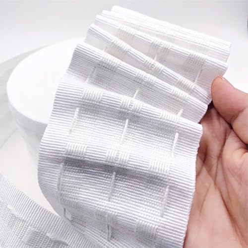 Dansunny Gardinenband Kräuselband Faltenband zum Aufnähen, Breite 7.5 cm, Länge 10M von Dansunny