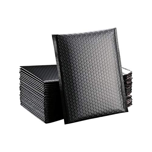 Dantazz 25 Stück Mehrzweck Versandtaschen, Poly, Luftpolstertaschen,Self Seal Schwarz Bubble Mailers Gepolsterte Umschläge Gefüttert Poly Mailer Self Seal [Drei Größen] (Black, 11×15+4) von Dantazz