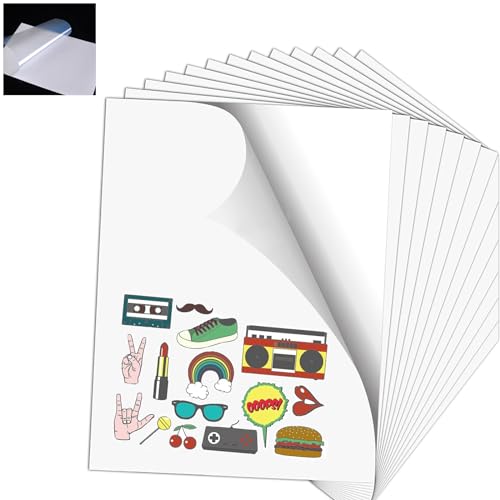 20 Blatt Sticker papier zum Bedrucken, Ranslucent Selbstklebend,Wasserdicht Und Verschleißfest,Schnell Trocknen,A4 Selbstklebend Folie Druckpapier,für Laserdrucker & Tintenstrahldrucker 20 Blatt Sticker papier zum Bedrucken, Ranslucent Selbstklebend,Wasserdicht Und Verschleißfest,Schnell Trocknen,A4 Selbstklebend Folie Druckpapier,für Laserdrucker & Tintenstrahldrucker von Dantolo