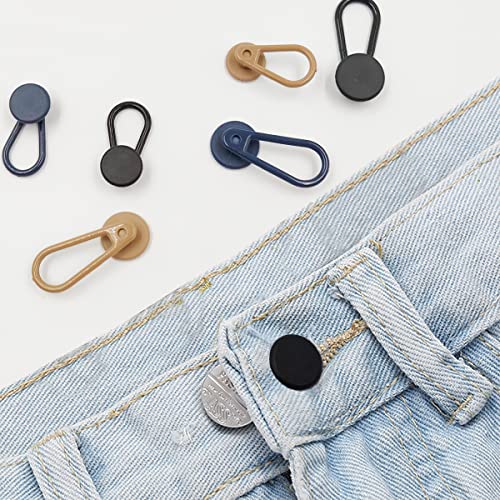18 Stück Knopfverlängerungen, DanziX Knopfverlängerung für Hosen, verstellbare Bundverlängerung, kein Nähen Hosenbund, Expander 18 Stück Knopfverlängerungen, DanziX Knopfverlängerung für Hosen, verstellbare Bundverlängerung, kein Nähen Hosenbund, Expander von DanziX